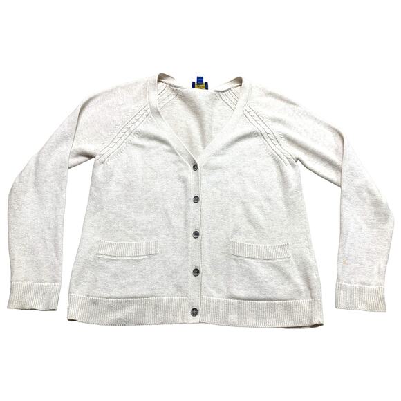 Pendleton Cream Knit Cardigan Sweater Size Medium Petite - Picture 1 of 8